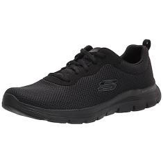 Skechers Tênis feminino Flex Appeal 4.0, Preto/turquesa, 36