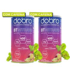 2x Bt Nitrato Dobro Com Cafeína Limão E Gengibre 450g, Limão e Gengibr