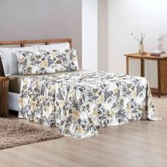 Jogo De Cama Malha Queen Quality 04 Peças - Blossom - Bia Enxovais