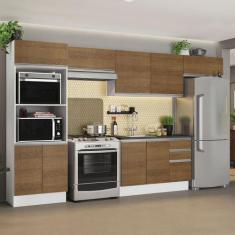 Cozinha Completa Madesa 100% MDF Acordes Com Armário e Balcão, Branco 