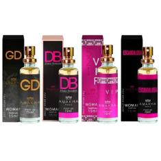 Kit Perfumes Femininos Amakha Paris - 4 Fragrâncias 15ml