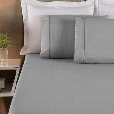 Jogo de Lençol Casal King 3 Peças 100% Algodão 200 Fios Ponto Palito -