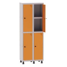 Armário Guarda Volume Locker Roupeiro 2 Vãos 04 Portas Com Prateleira 