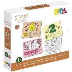 Números Massinha Brinquedo Educativo Em Madeira - Babebi