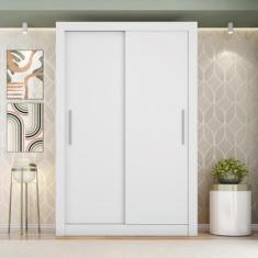 Guarda Roupa Solteiro Grande 2 Portas Branco Glass Caemmun