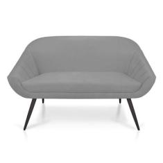 Namoradeira Suede Cinza de Ferro - DROSSI