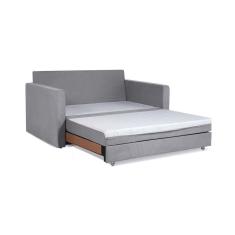 Sofá Cama Castor Casal Salerno Max Suede Cinza