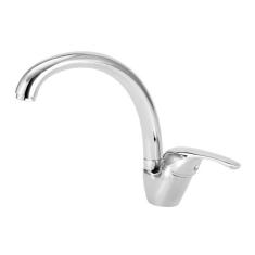 Torneira Misturador Monocomando Cozinha Mesa Alta - Modelar, Prateado,