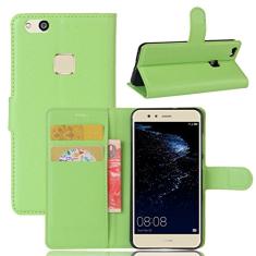 Capa carteira para Huawei P10 Lite, capa carteira flip de couro PU premium com compartimento para cartão, suporte e fecho magnético [capa interna à prova de choque de TPU] Compatível com Huawei P10