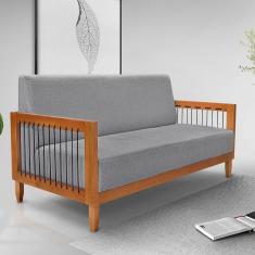 Sofá 2 Lugares de 160 Cm Linho Bex Cinza