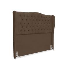Cabeceira De Cama Box Casal 140 Cm Dubai Premium - Veludo Marrom