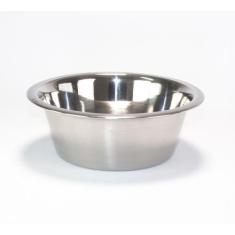 Kit 2 Tigelas Comedouro E Bebedouro Para Cães E Gatos Em Inox 360Ml Ch
