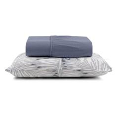 Jogo de Cama 100% Algodão Solteiro 2 Peças Estampado Liso - ENTROU COM