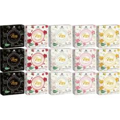 15UN Sabonetes Vegetal Aroma das Rosas 170g Davene