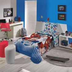 Edredom Infantil Dupla Face Solteiro Liga Da Justiça ul - Lepper, Bran