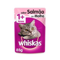 Ração Úmida Whiskas Sachê para Gatos Adultos Sabor Salmão ao Molho - 8