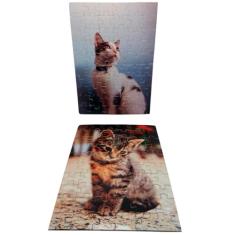 Combo 4 Quebra-Cabeças Gatinhos Fofos Divertido 24 Peças