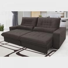 Sofá Retrátil Reclinável 3 Lugares 250cm Magestic Hellen Estofados