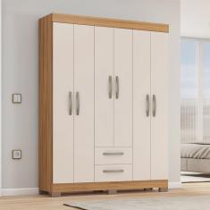 Guarda-roupa Nt6015 com 6 Portas e 2 Gavetas