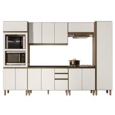 Armário De Cozinha 6 Peças Com Tampo Jessy N03 Carvalho/off - Mpozenato