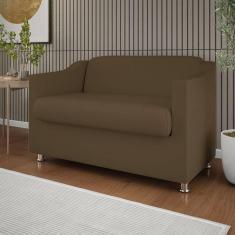 Namoradeira 2 Lugares Sala De Estar Quarto Balaqui Decor marrom