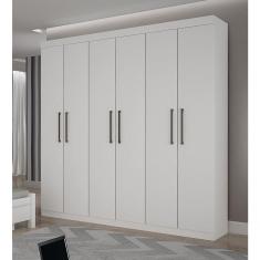 Guarda Roupa Solteiro 6 Portas 3 Gavetas Ubatuba-neve Star Móveis