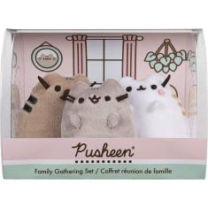 GUND Pusheen Family Gathering Collector Set de 3 gatos de pelúcia de pelúcia, 3 polegadas