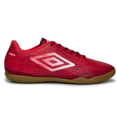 Chuteira Umbro Fast Futsal Vermelha e Coral