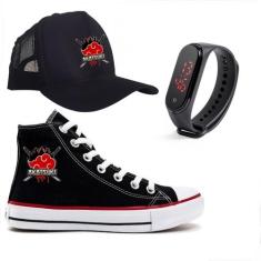 Kit Tênis Star Boné Relógio Do Naruto Gang Novidade - Milene Store, Pr
