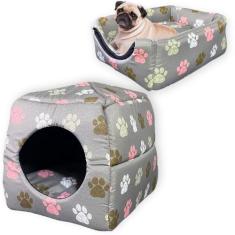 Cama Pet para Cachorros e Gatos Iglu 2 em 1 Caminha Toca Pet   Pratikz