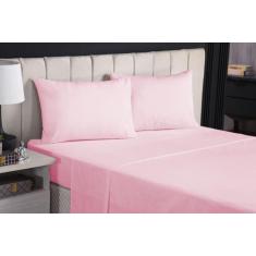 Jogo de Lençol QUEEN SIZE 4 peças 200 FIOS 100% Algodão para Cama Box 