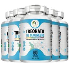 KIT C/5 Treonato De Magnésio 500mg - 60 Cápsulas - Fits Life