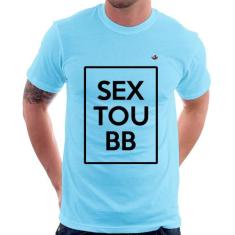 Camiseta Sextou BB - Foca na Moda, Azul bebê, GGG