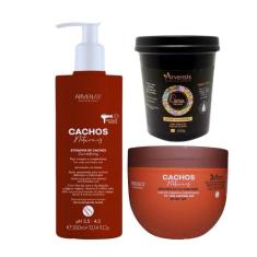 Kit Arvensis Cachos Ativador Crespos Máscara 2x1 Geleia Alta