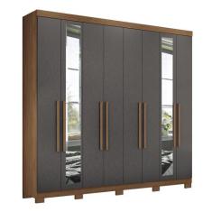 Guarda Roupa Casal Master New 8.4 8 Portas com Espelho e Pés - Santos 