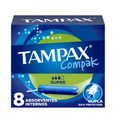 Absorvente Interno Tampax Super Compak 8 Unidades