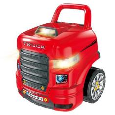 Caminhão Master Motor Truck Simulador Com Volante Luz e Som Infantil Dm Toys DMT6804