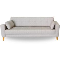 Sofá  Gianni Tecido Acquablock Pé Trapézio Claro  200cm - 4R Estofados