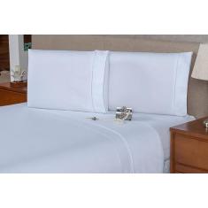 Lençol Queen 400 Fios 4 Peças 40cm Altura - Rafaloro, Branco