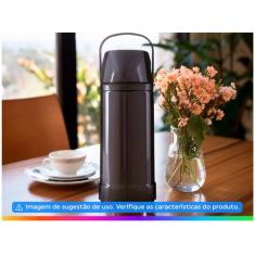 Garrafa Térmica GLT Pressão 1L Preto Invicta, 1L, Preto