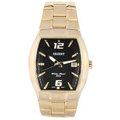 Relógio ORIENT masculino dourado preto GGSS1017 P2KX