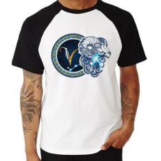 Camiseta Raglan Signo Áries Astrologia - Foca Na Moda