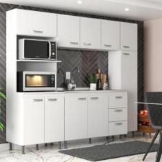 Cozinha Modulada 4 Peças Ipanema Evidência Móveis, Branco