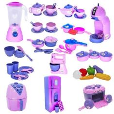 Super Kit Cozinha Infantil Eletro Legumes Café Batedeia 55Pç - Altimar