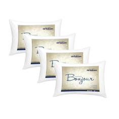 Kit 4 Travesseiros Confortável Ortobom Algodão Bonjour - Beatriz Enxov