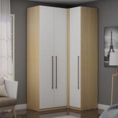 Guarda-roupa Modulado de Canto 100% Mdf 3 Gavetas Infinity - Genialfle