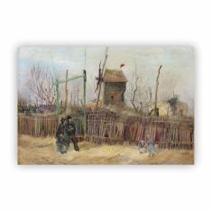 Quadro Tela Uma Cena De Rua Em Montmartre Van Gogh 60X40Cm