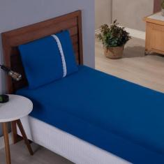 Lençol Solteiro Liso Elástico 100% Algodão Varias Cores - Meta Mark, A