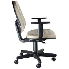 Cadeira Executiva com Braços Linha Office Siena Cinza