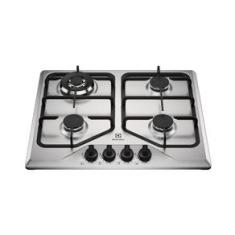 Cooktop Electrolux 4 Bocas Experience Inox com Grades Duplas Ferro Fundido (KE4XC)